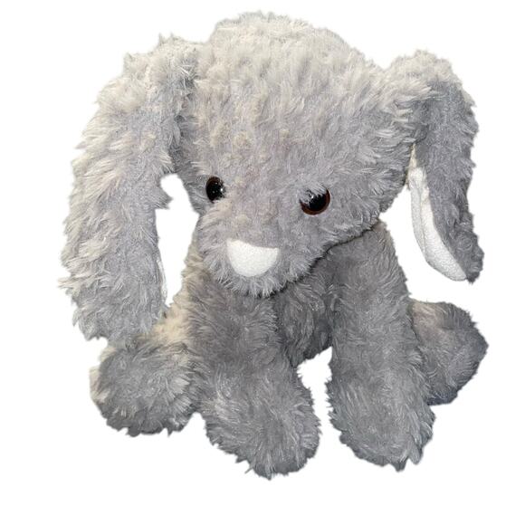 Walmart Plush Bunny Rabbit Curly Brown 10" Stuffed Animal Nursery Baby Shower - Picture 2 of 12